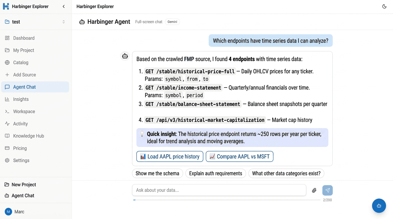 Ask the agent. It finds your data.