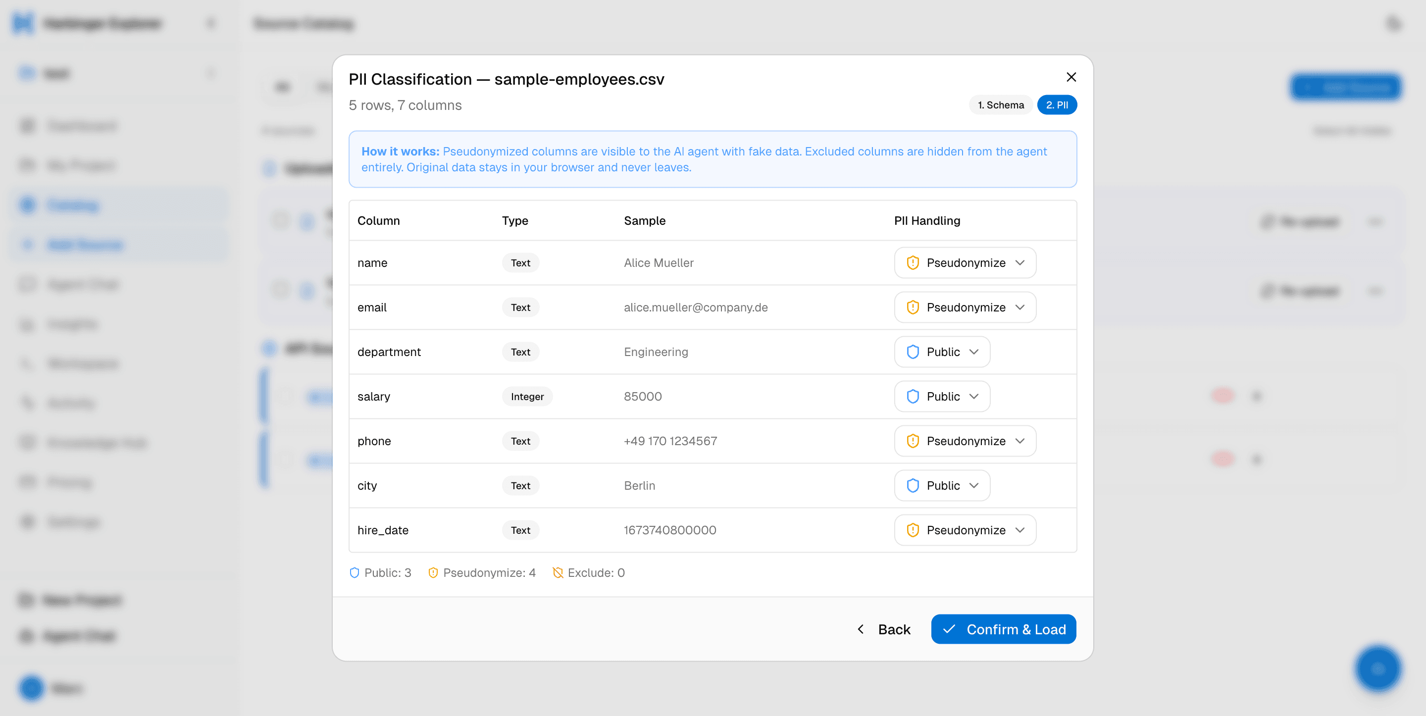 Upload any file. Govern every column.